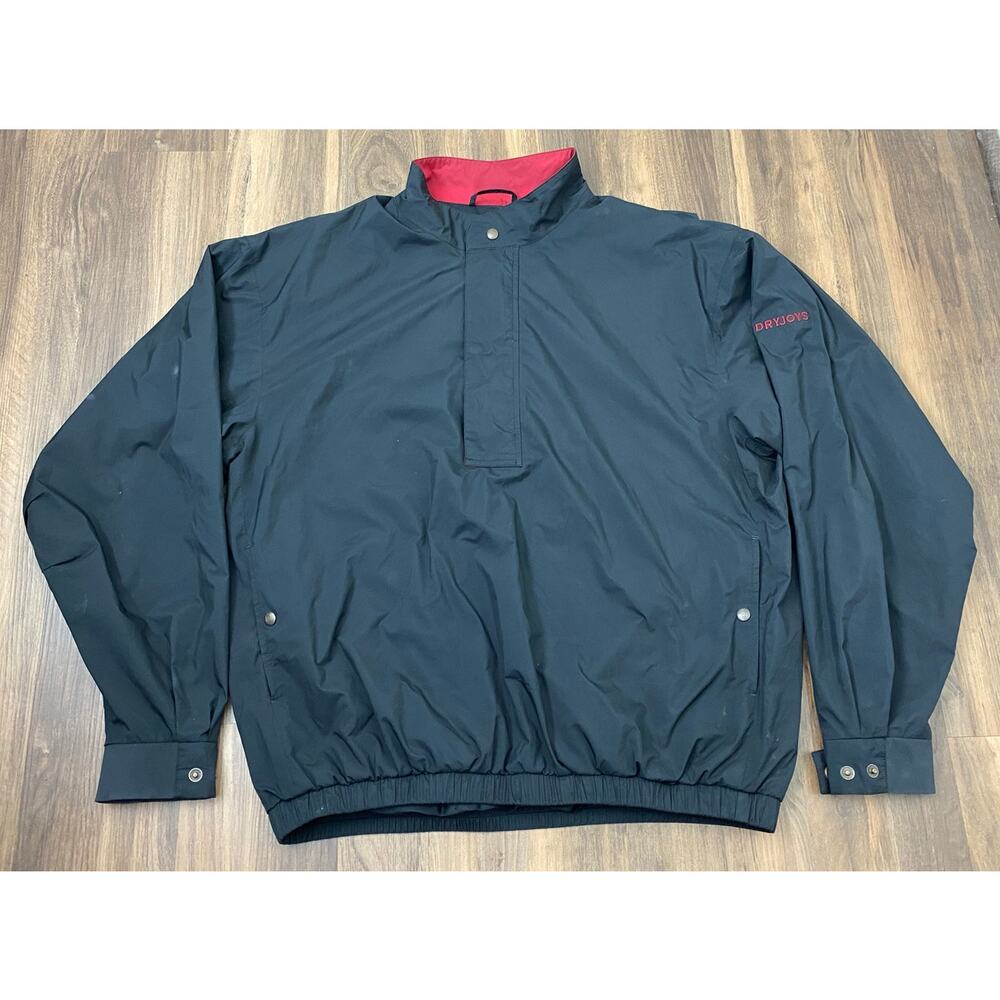 VTG Men FootJoy FJ DryJoys 1/4 button zip performance windbreaker golf pullover
